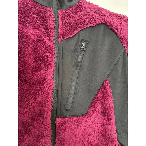Columbia Purple Fleece Jacket Full Zip Plush Sherpa Winter Outdoor Coat Size S - Picture 3 of 6